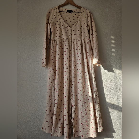 Hatch the waffle knit printed nursing dress, 2 ( medium ) - Picture 5 of 9